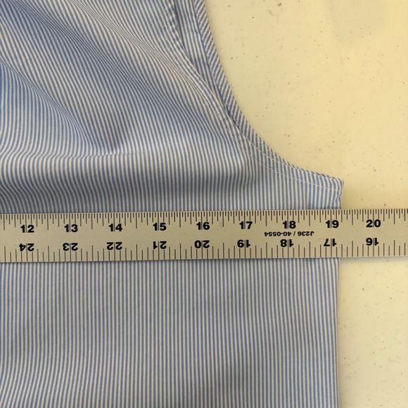 Calypso St Barth Eyelet Lace Tiered Mini Dress Size M Pinstripe Preppy Coastal - Picture 3 of 7